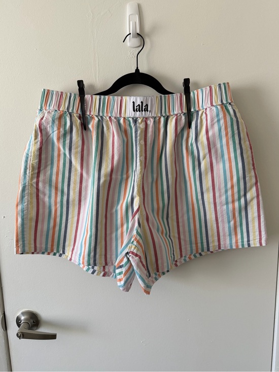 Dressed in LALA Pants - Dressed in LALA Striped Boxer Style Shorts - 2X